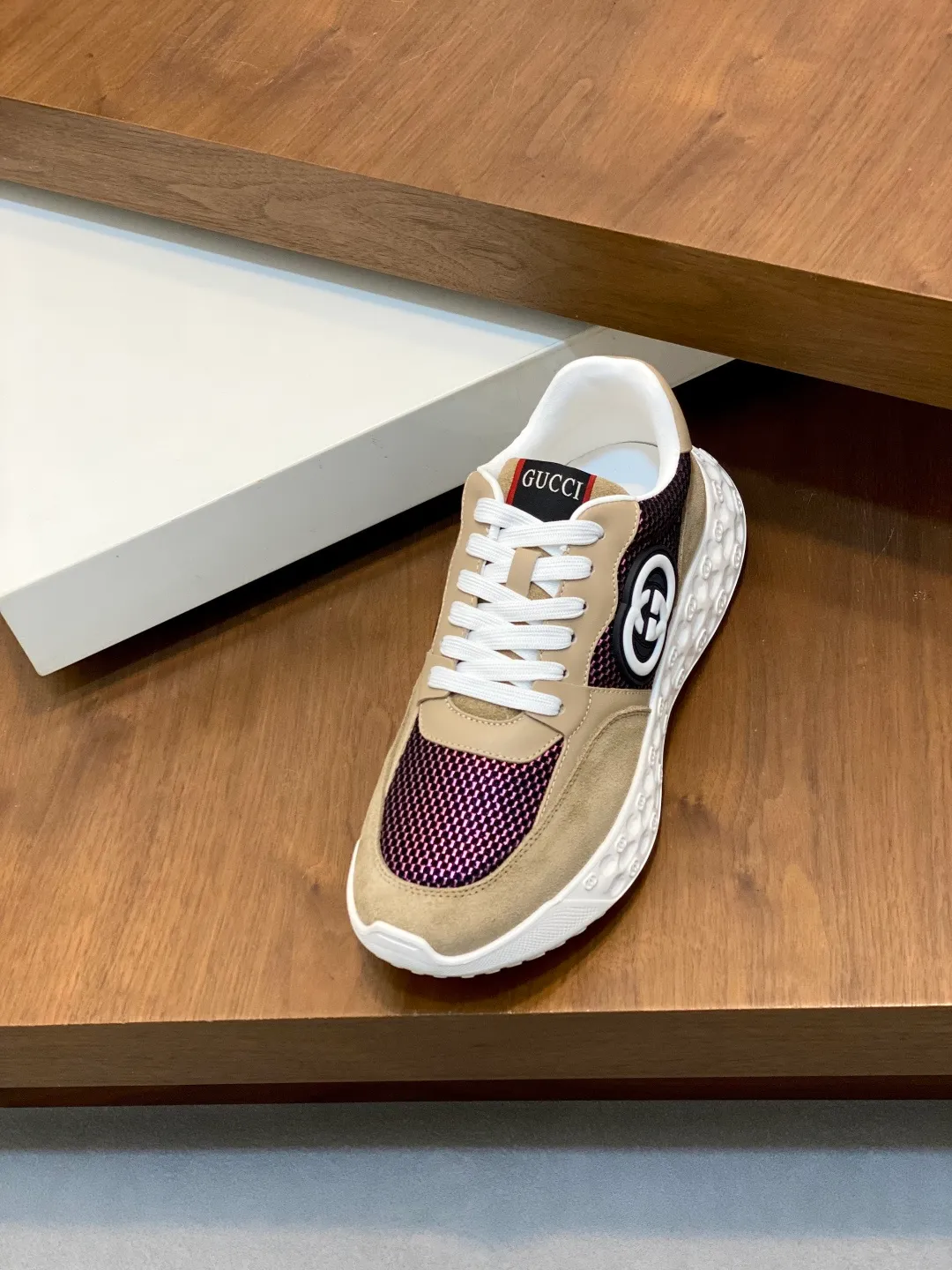 Men's shoes 💰780 [Gucci] Gucci - High-end quality original order - Upper: Napa calfskin, pebbled calfskin, computer embroidered brand totem - Inner: water-dyed cowhide - Outsole: ultra-light TPU·rubber; two-color molded outsole -Super high quality control·Fine workmanship: highlighted (high-end·luxury·grade) -Size: 38-44 (38 45 can be customized)